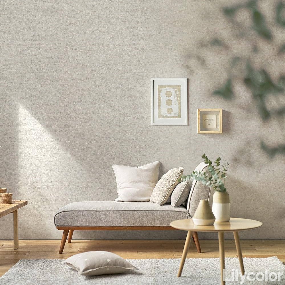 Amazon | 壁紙屋本舗 壁紙 のりなし クロス 石目調 灰色 グレー